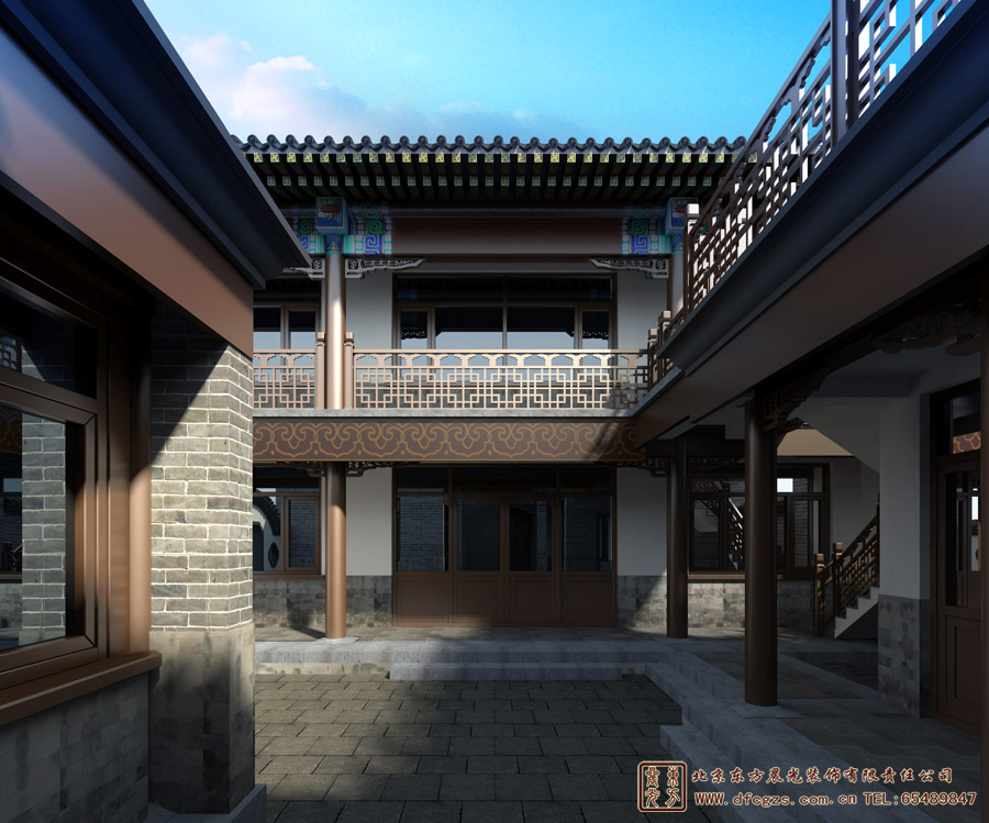 徽派四合院效果圖
