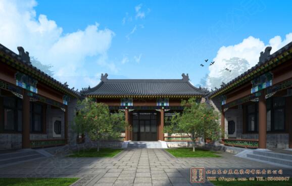 農(nóng)村仿古中式宅院裝修效果圖